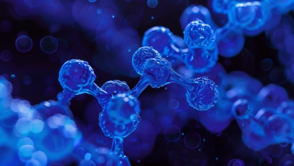 Cell-free invitro system displayed in blue and black.