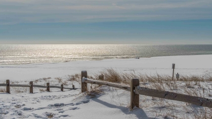 beach, sand, ocean with fencing